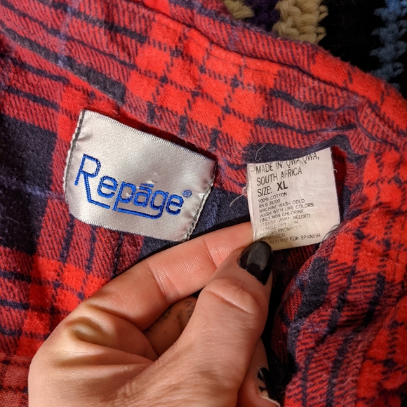 Vintage flannel long sleeve xl hiking outdoors shirt button down - Picture 5 of 5